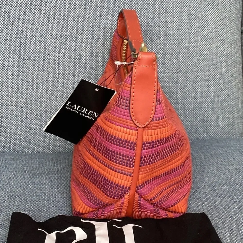 Ralph Lauren Striped Small Kassie Convertible Bag womens